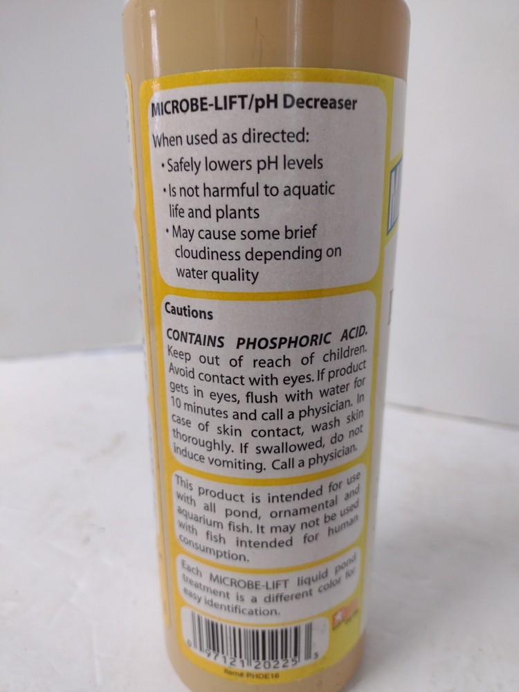 16oz Microbe-Lift pH Decrease Safe for Fish & Plants Pond, Aquarium pH Decreaser