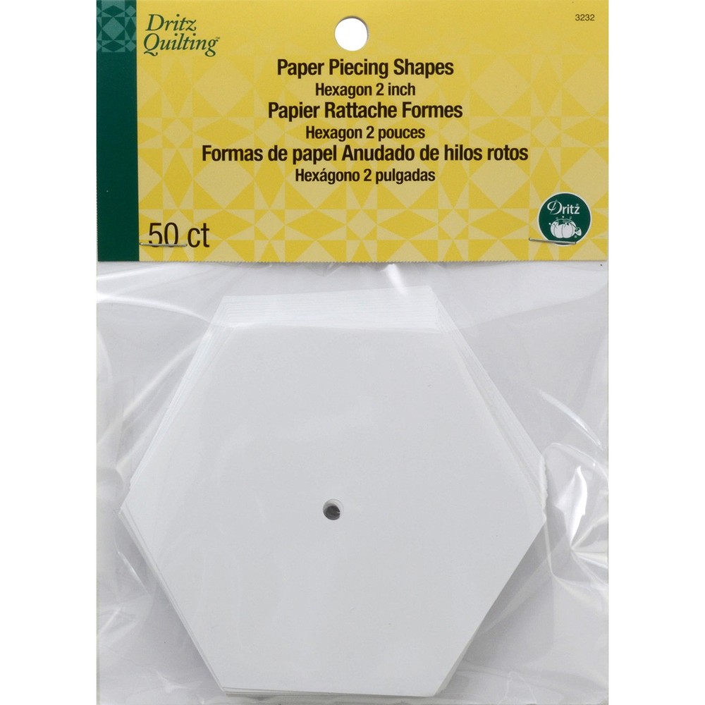 Dritz 3232  Quilting Paper Piecing Hexagon-2" 50/Pkg