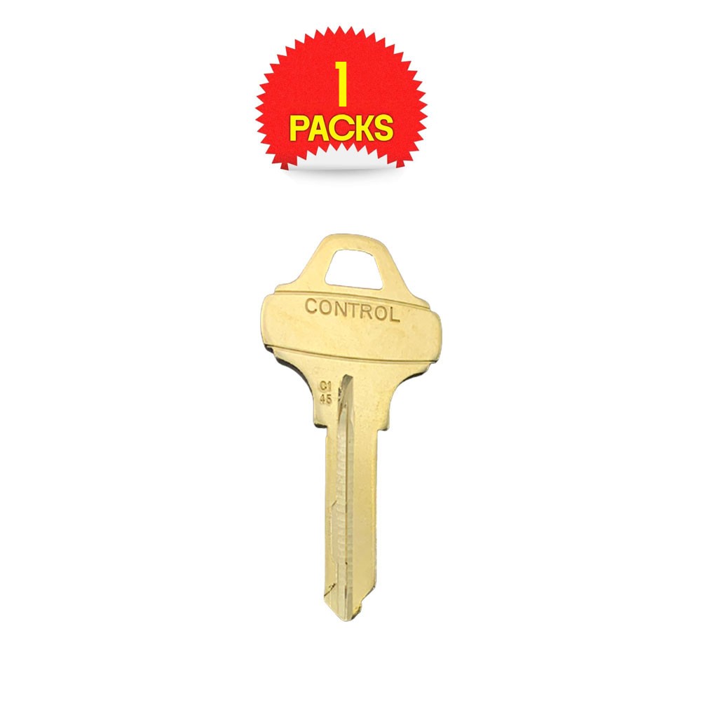 C145-CONTROL / C145 Key Blank 6-Pin Brass
