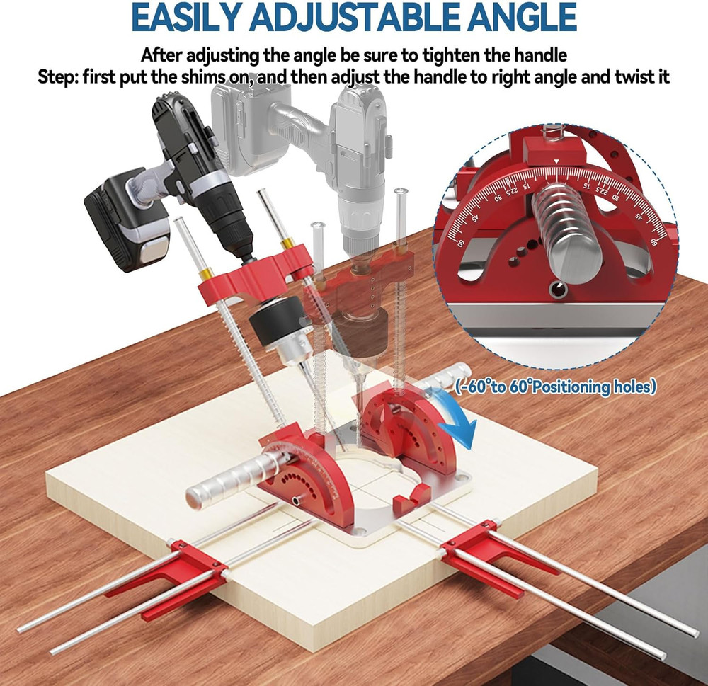 Multi Angle Drill Guide, Portable Drillling Guide, Precision Drilling Jig Attach