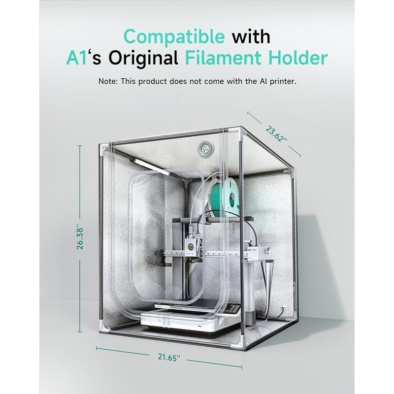 3D Printer Enclosure Dustproof Noise Resistant Temperature Control LED Light New