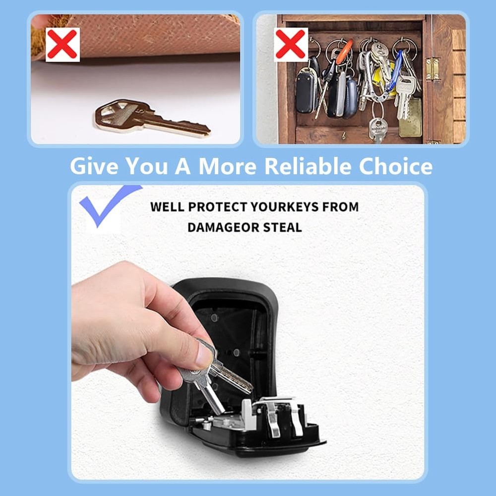 UCB Smart Key Lock Box, Bluetooth with APP Control, Lock Box For keys With Co...