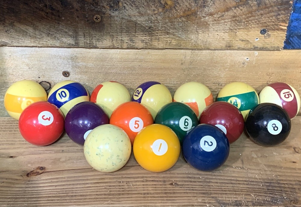 Vintage Bakelite Belgium Aramith Billiard Pool Balls Set 2 1/4"
