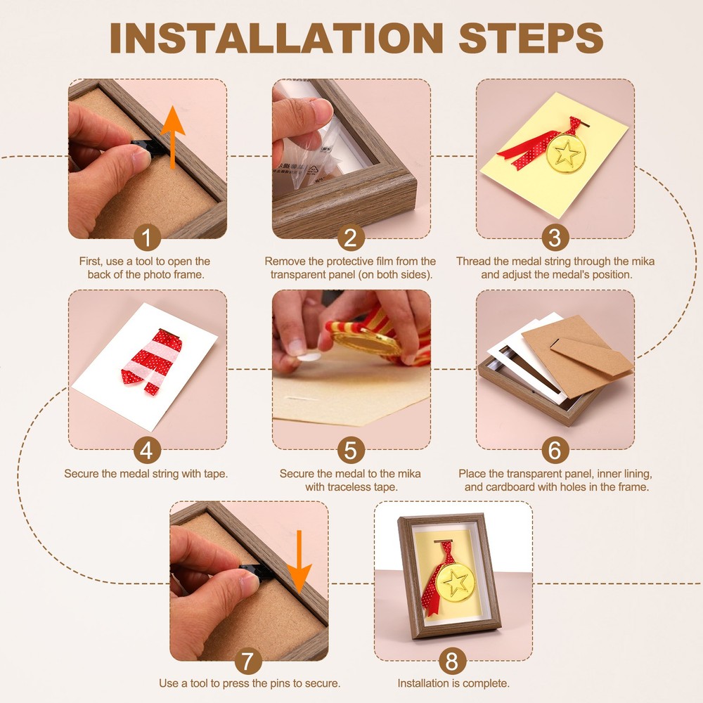 For 13x9" Horizontal Frame with Dots and 4 Stickers, White