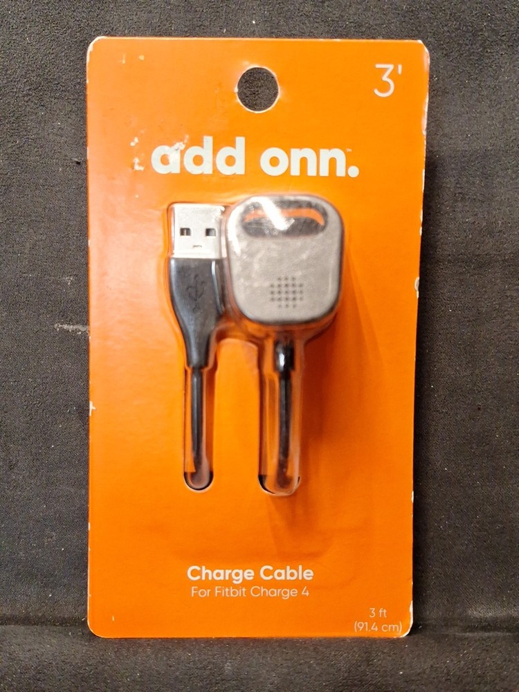 New Onn Charge Cable Charger for Fitbit Charge 4 Activity Tracker USB Dock 3ft