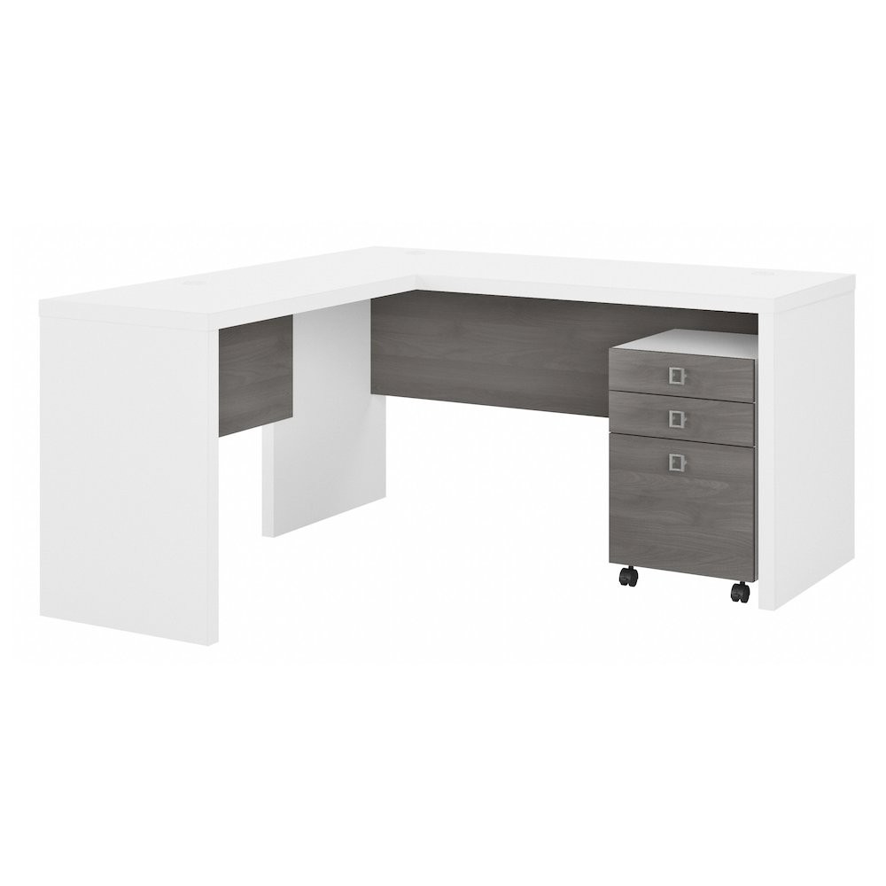 Echo L Shaped Desk with Mobile File Cabinet