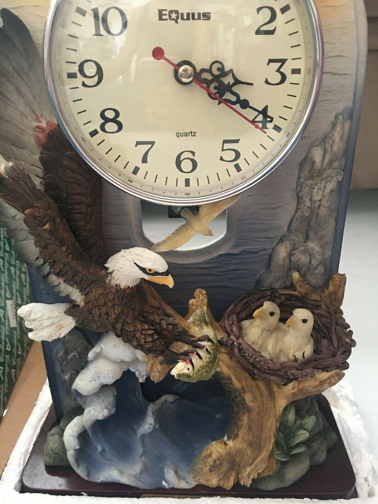 Equus Eagle's Nest Art Sculpture Pendulum Clock