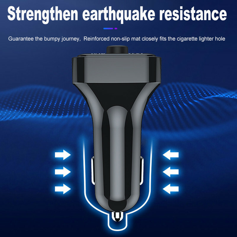 Wireless Car Bluetooth FM Transmitter MP3 Audio USB Charger Adapter Hands-free