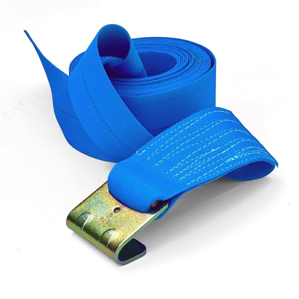 10 pack - Blue Flatbed Straps 4" x 30' Winch Strap