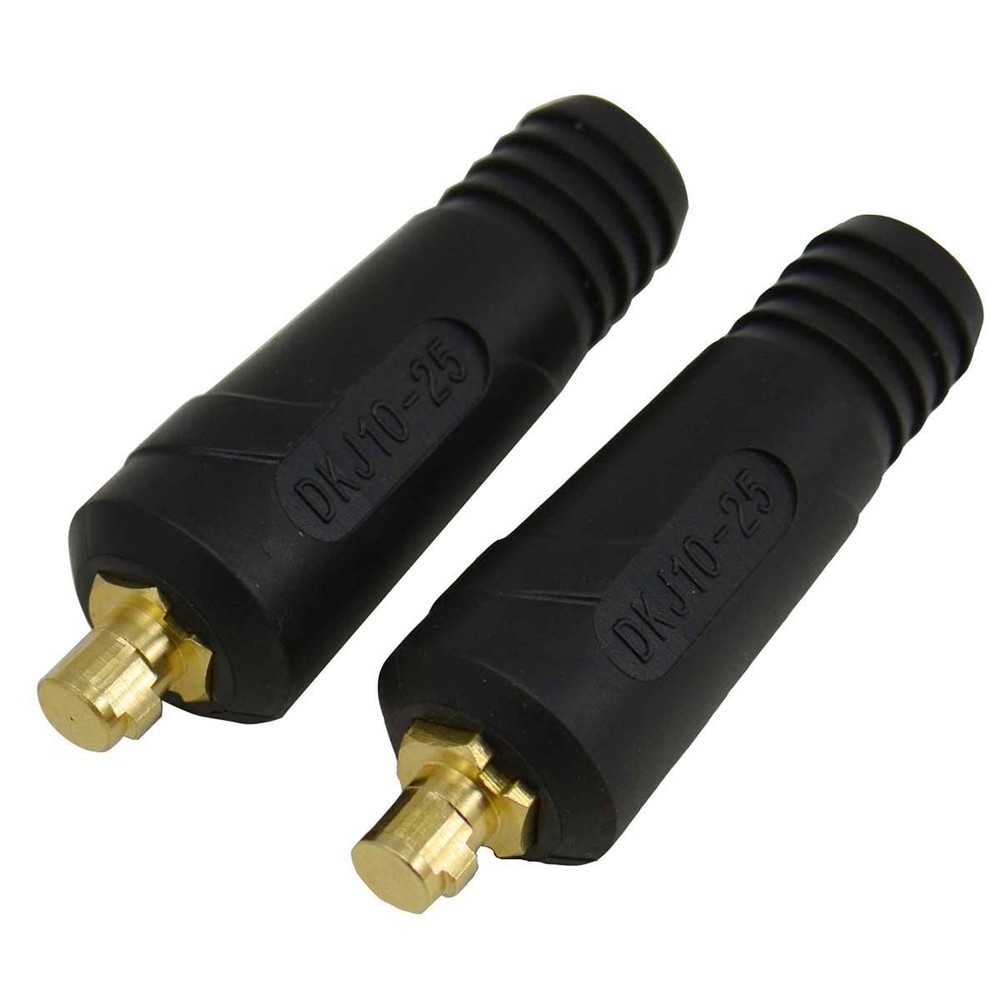 RIVERWELD TIG Welding Cable Panel Connector Plug DKJ10-25 10-25mm, Black