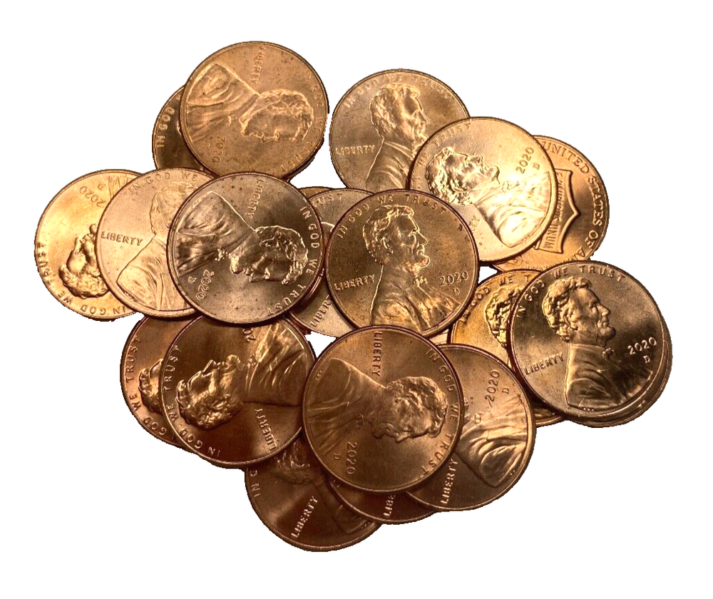 2020 Denver Mint Lincoln Shield Reverse Cent 1¢ Gem Uncirculated (One Coin)