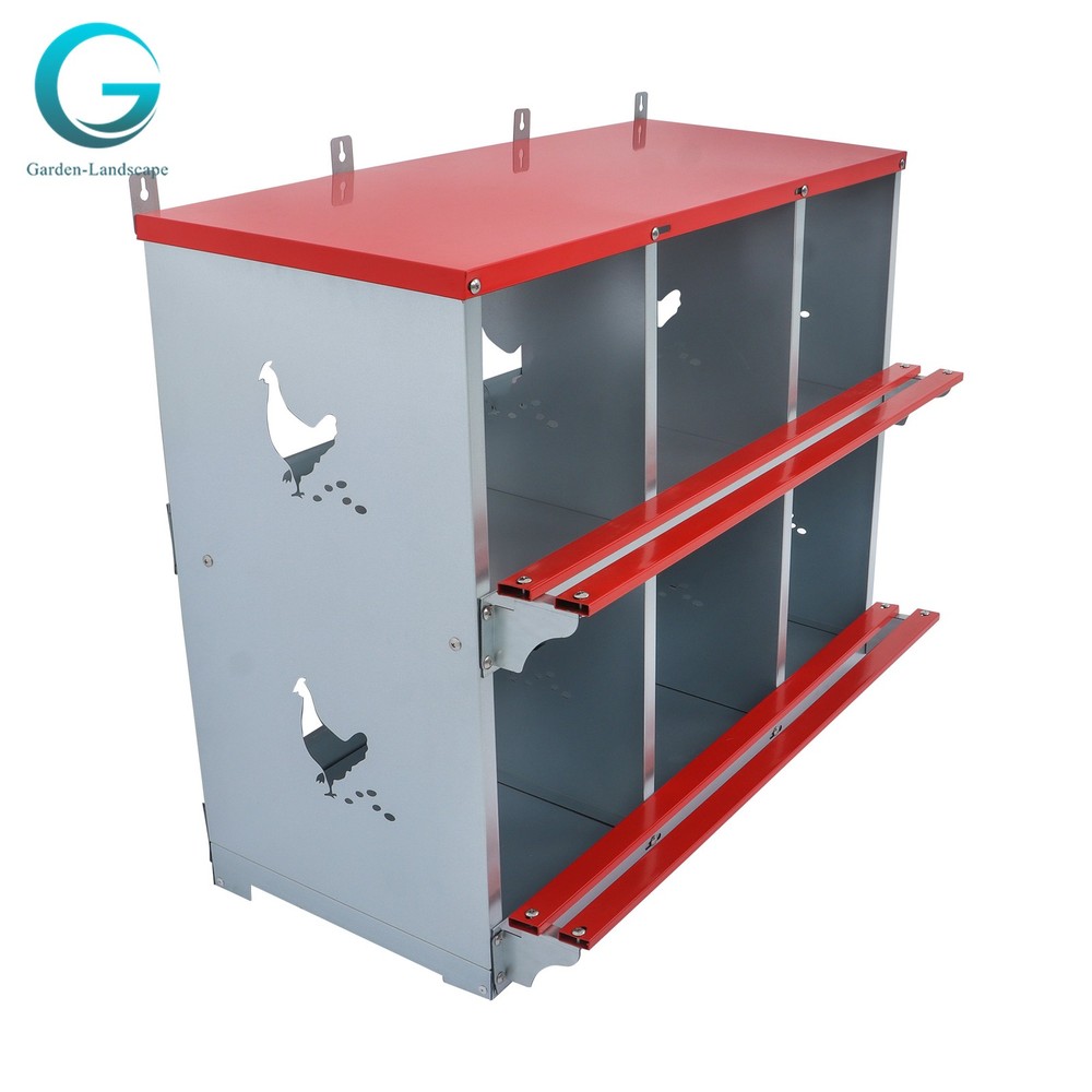 Durable Materials Nesting Box Chicken Laying Boxes 6 Compartment Nesting Boxes