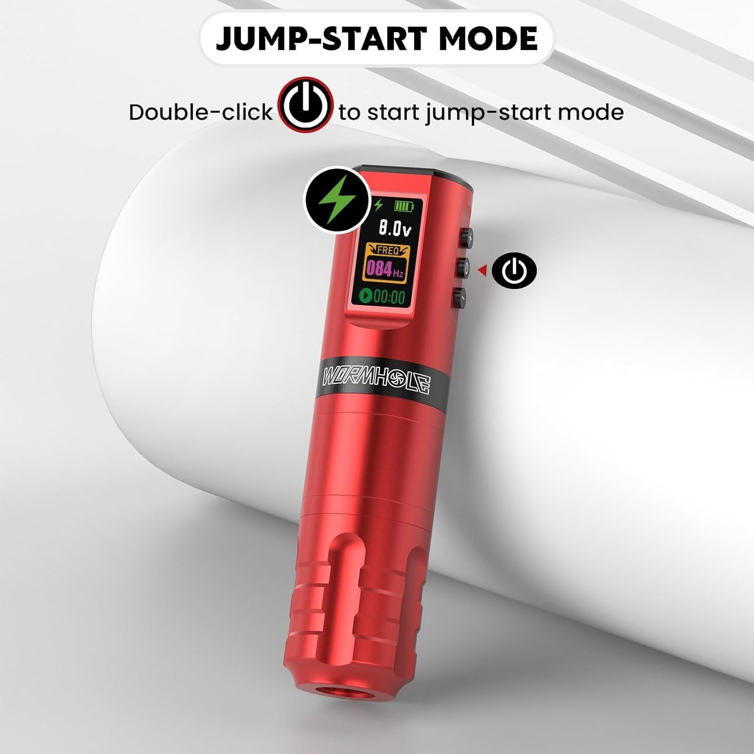 Wormhole Professional Wireless Tattoo Kit – Complete Set with 1800mAh Battery