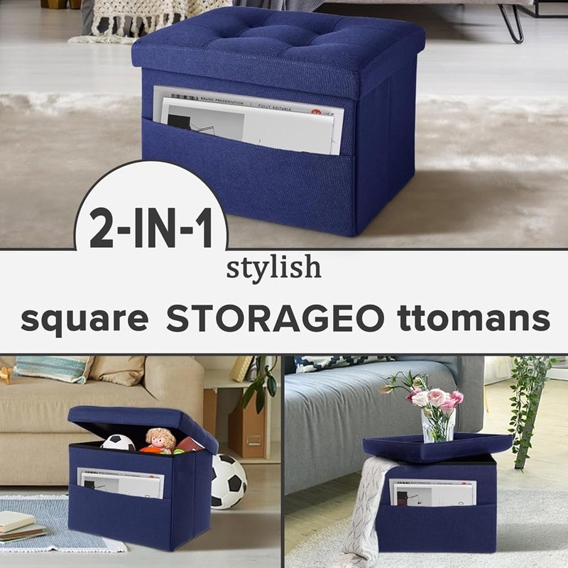 Multifunctional Storage Stool Portable Footrest Organizer Compact Spaces New
