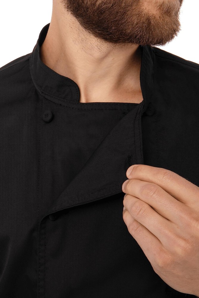 Men's Bowden Chef Coat, Black, Medium
