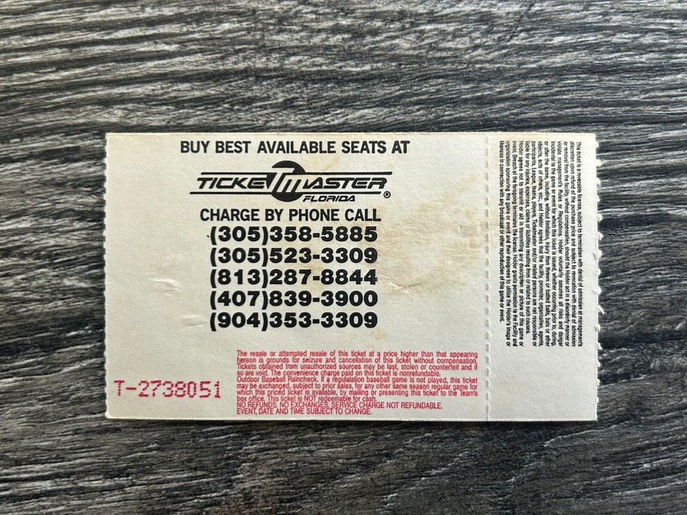 KISS TICKET STUB Daytona Beach Florida 1992 Revenge Concert Tour Vintage Kiss