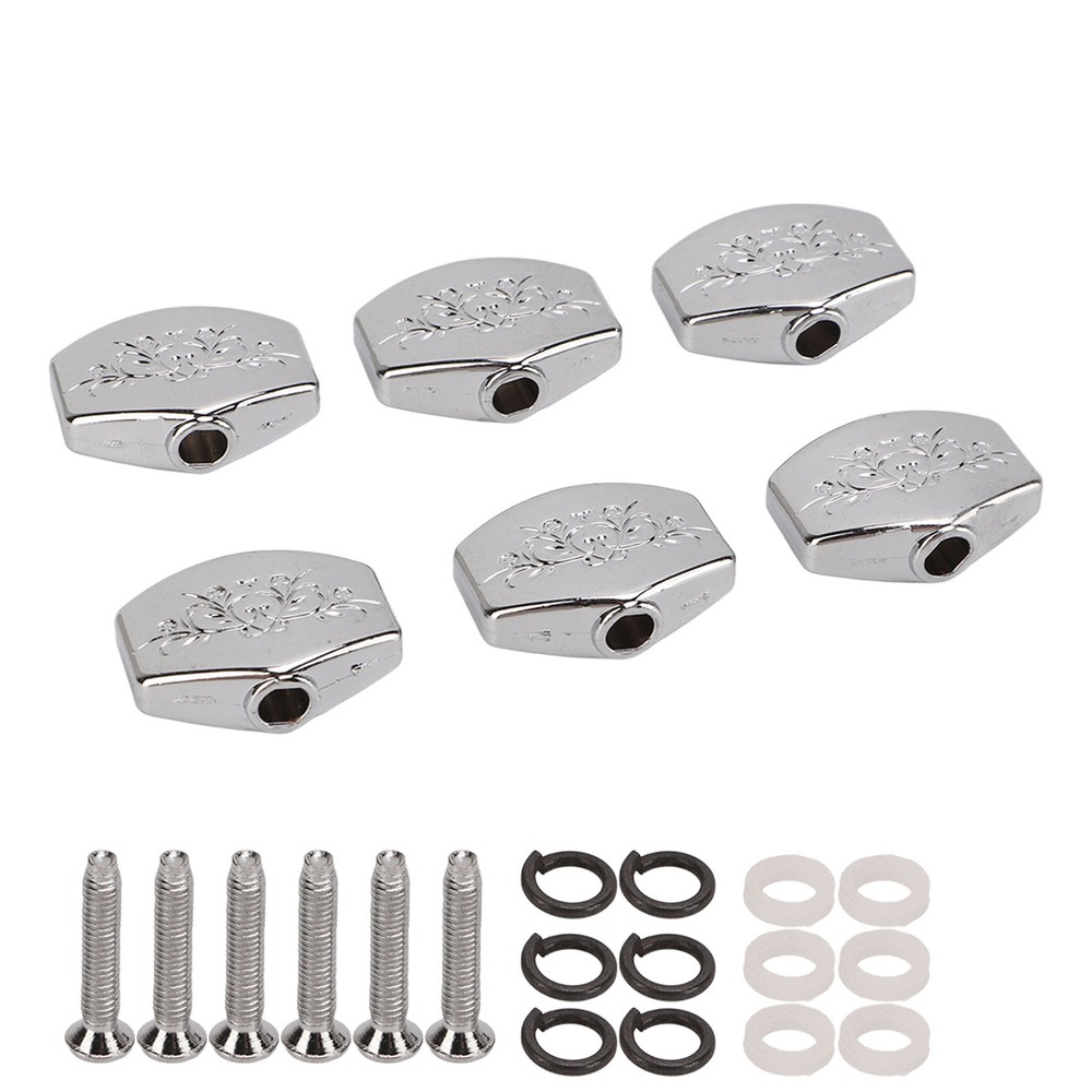 6PCS Guitar Tuning Peg Tuners Button Machine Head Replacement Buttons Knob