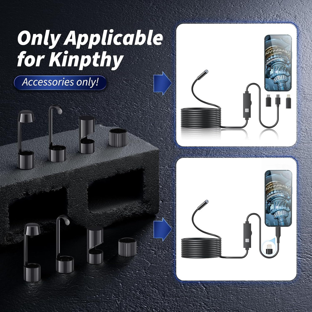 Endoscope 4-Piece Accessories Hook Magnet Side View Mirror Set, 8-Piece Accessor