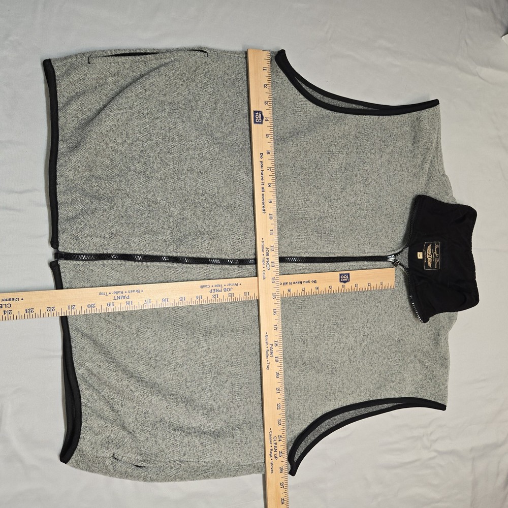 Straight Down Sleeveless Full Zip Golf Vest Gray XL EUC