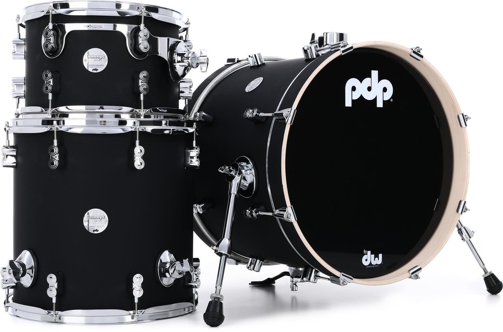 PDP Concept Maple Bop 3-piece Shell Pack - Satin Black