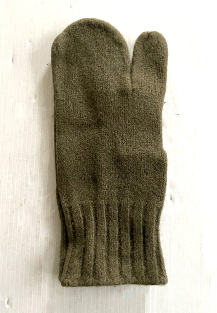 UNISSUED WWII US NAVY WINTER WOOL TRIGGER FINGER N-2 DECK MITTEN INSERTS MEDIUM