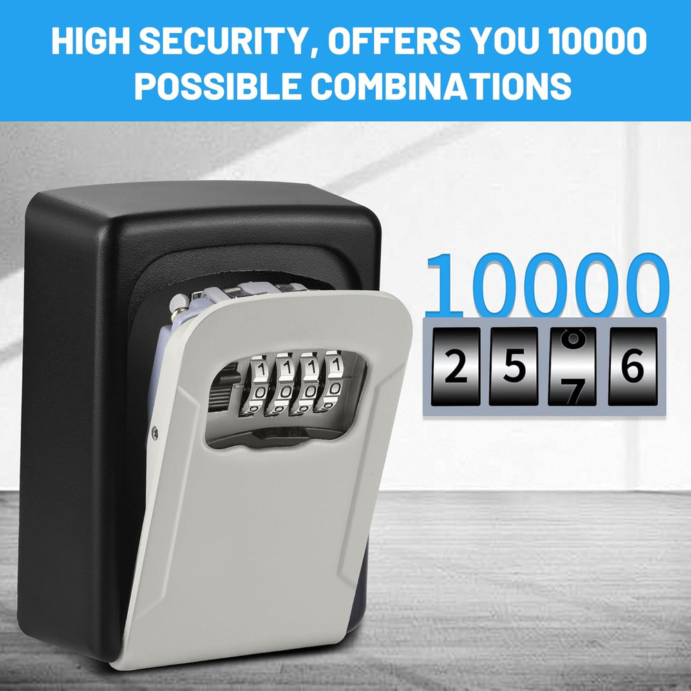 Key Lock Box,Combination Lockbox Wall-Mounted Key Storage Box for Keys,Large Key