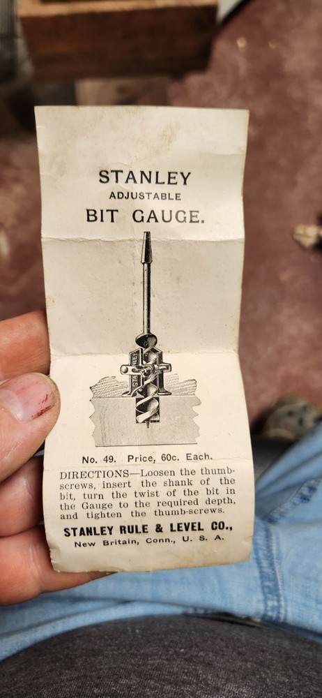Stanley No 49 Bit Gauge In Box