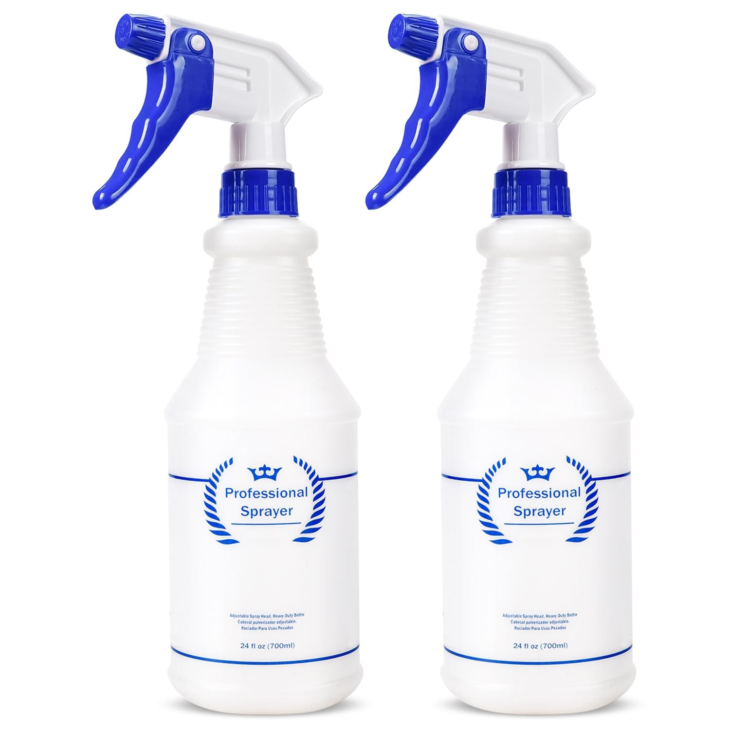 Plastic Spray Bottle, Empty Spray Bottles 2 Pack 24 Oz, All-Purpose Sprayer