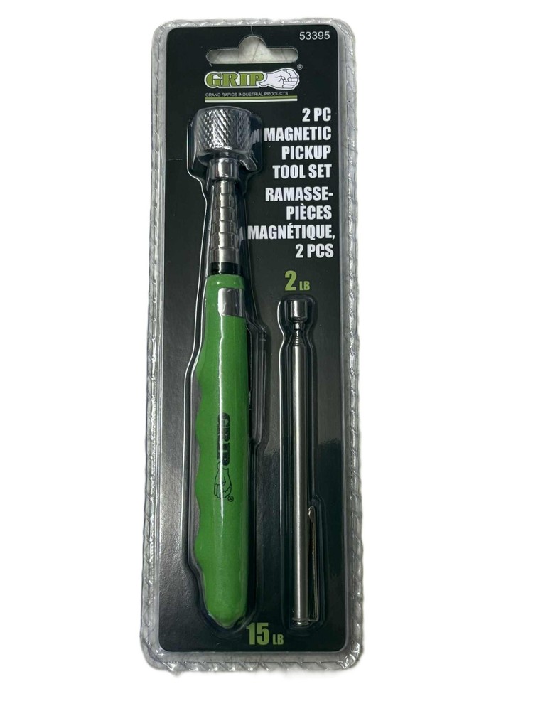 Grip 2pc Magnetic Pickup Tool Set Extendable Tools 53395