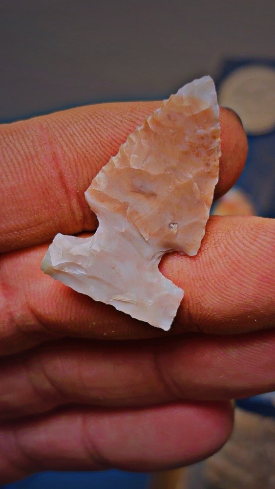 Flintknapped Flint Ridge Stone Small Side Notched Arrowhead