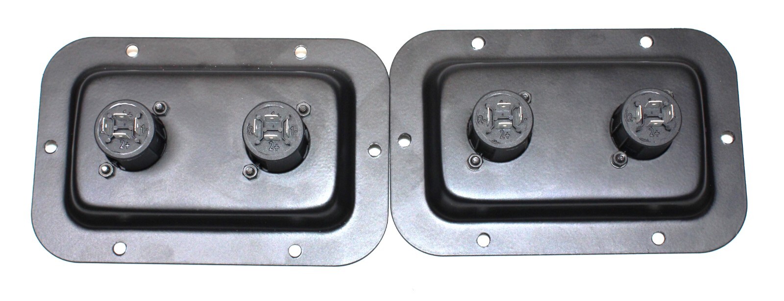 (2) Two METAL Jack Plates w/ Genuine Neutrik NL4MPXX Dual SpeakON for Speakers