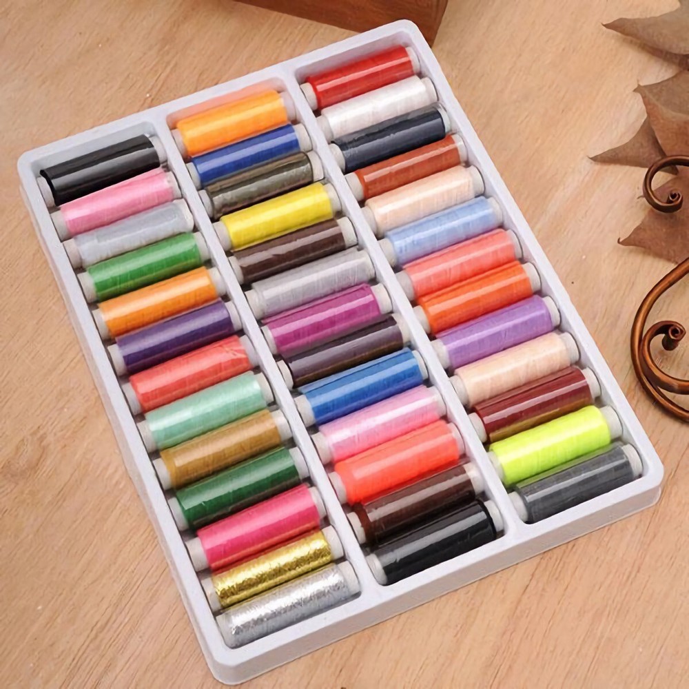 39PCS DIY Assorted Color Polyester Sewing Thread Spools Stitching Art Embroidery