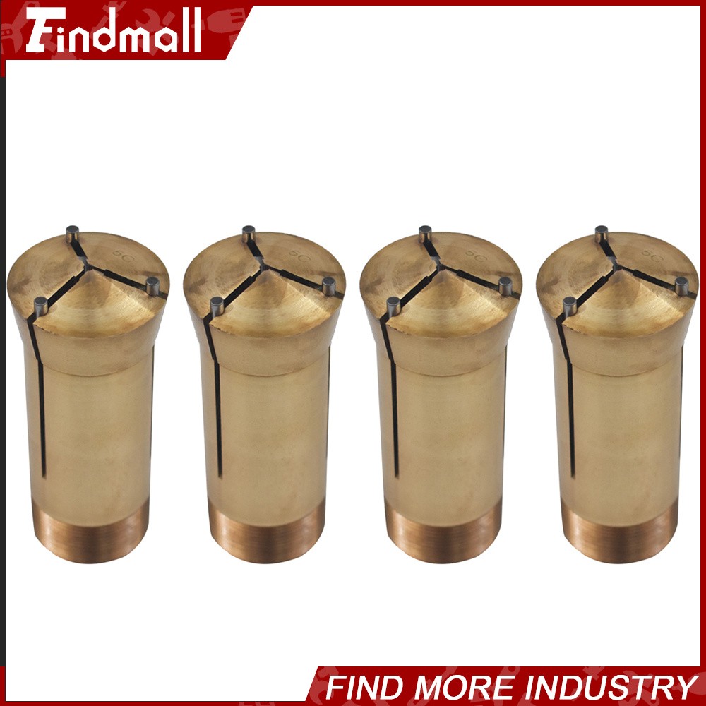 Findmall 5PC 5C Emergency Brass Collet 1/16" Lathe Milling Holder High Precision