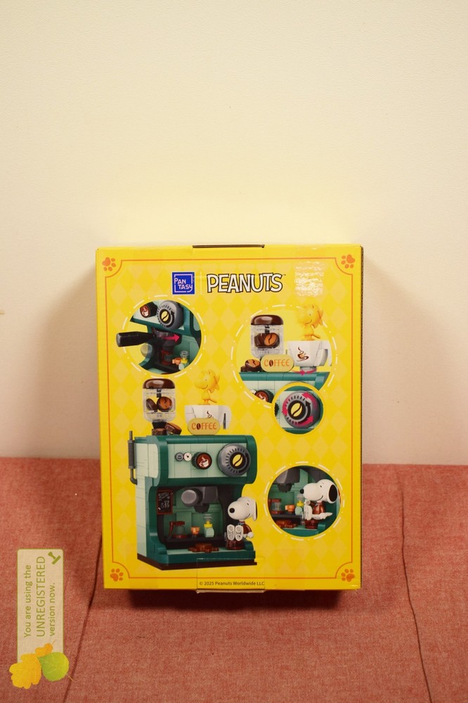 Pantasy Peanuts Snoopy Coffee Maker Retro Buildable Brick Block Set 86914 #