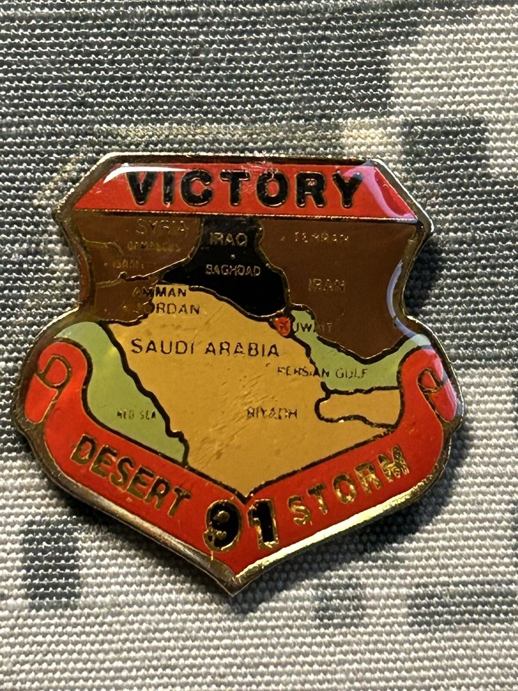 US Military Desert Storm 91 Victory Hat Pin