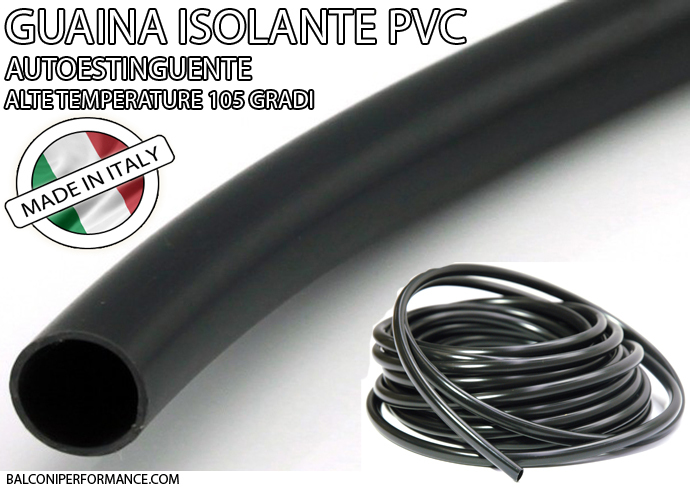 SELF EXTINGUISHING FLEXIBLE PVC INSULATING SHEATH Temperature 105° Diameter 5mm