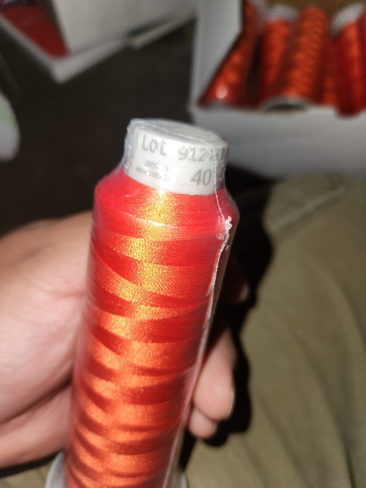 MADEIRA (10 PACK) Polyneon #40 Polyester Embroidery Thread 2500m Orange 1987