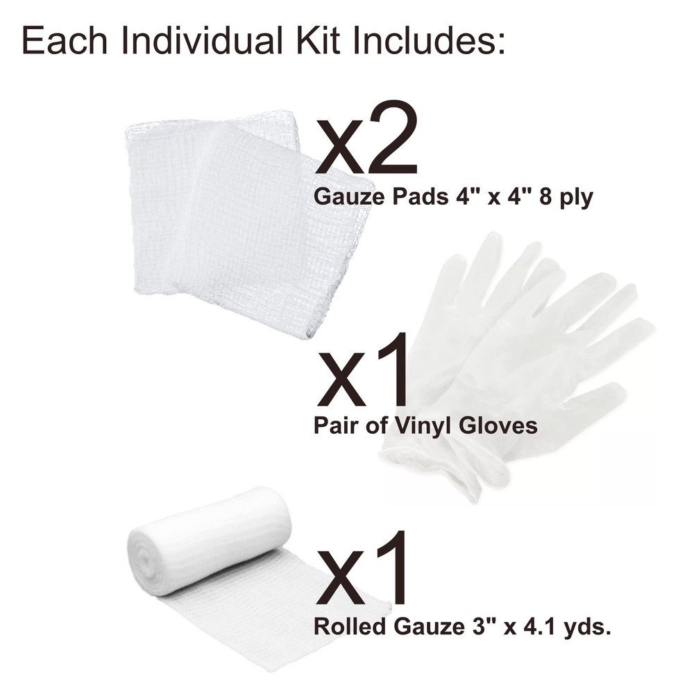 MCR Box of 100 First Aid Training Kits, Basic