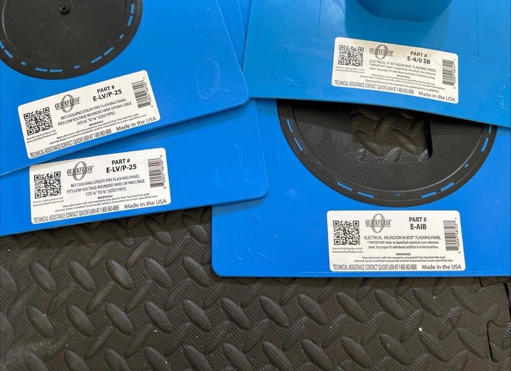 2 x quickflash E-LV/P-25, 1 quickflash E-4/0 SB, 1 quickflash E-AIB Flashing