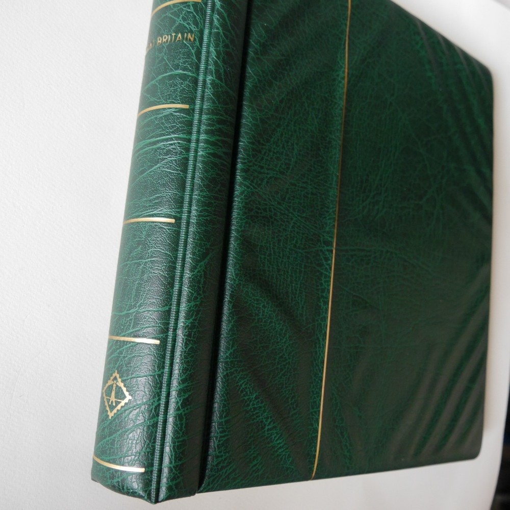 GB Lighthouse Hingeless Green Luxury Padded Album 1971-1989 + slipcase #A1