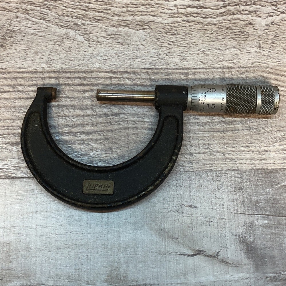 LUFKIN Micrometer  # 1912 1" - 2" Range Smooth Movement nice