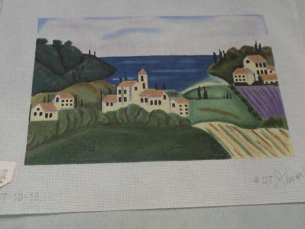 HAND PAINTED TUSCAN VIEW