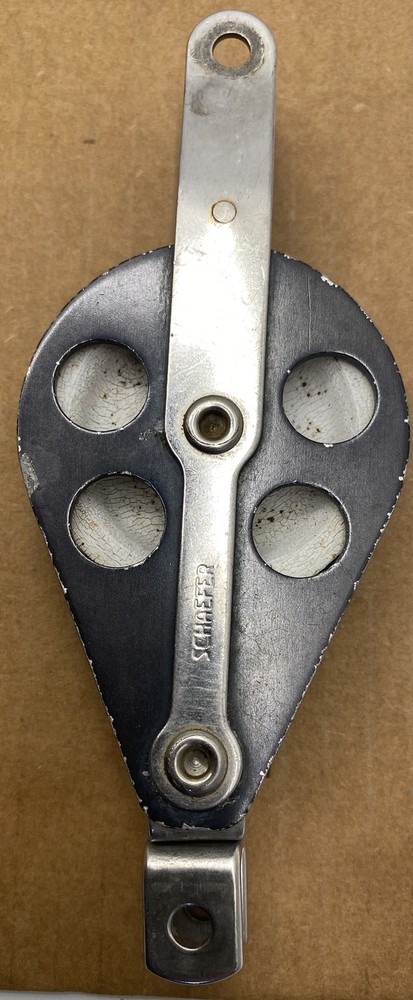 Vintage Schaefer Block Sailing Rigging Old School 6 1/2" length