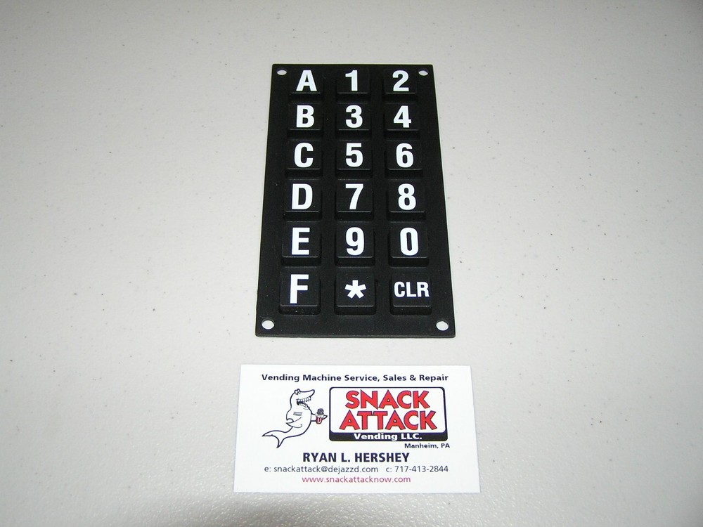 DIXIE NARCO BEV MAX 2145, 3561, 5000, 5591 SELECTION KEY PAD, OVERLAY, CABLE