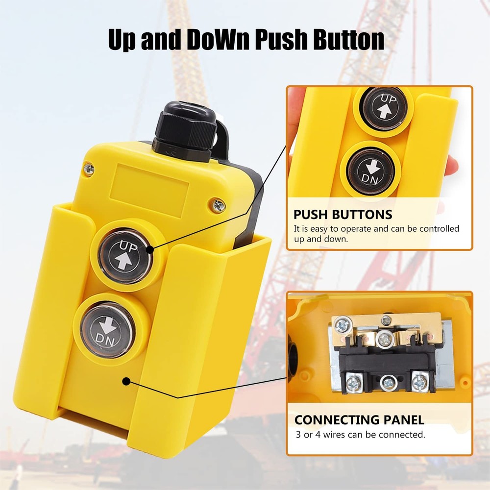 4 Wire Dump Trailer Remote Control Switch for Hydraulic Pump, 12V DC Double Acti