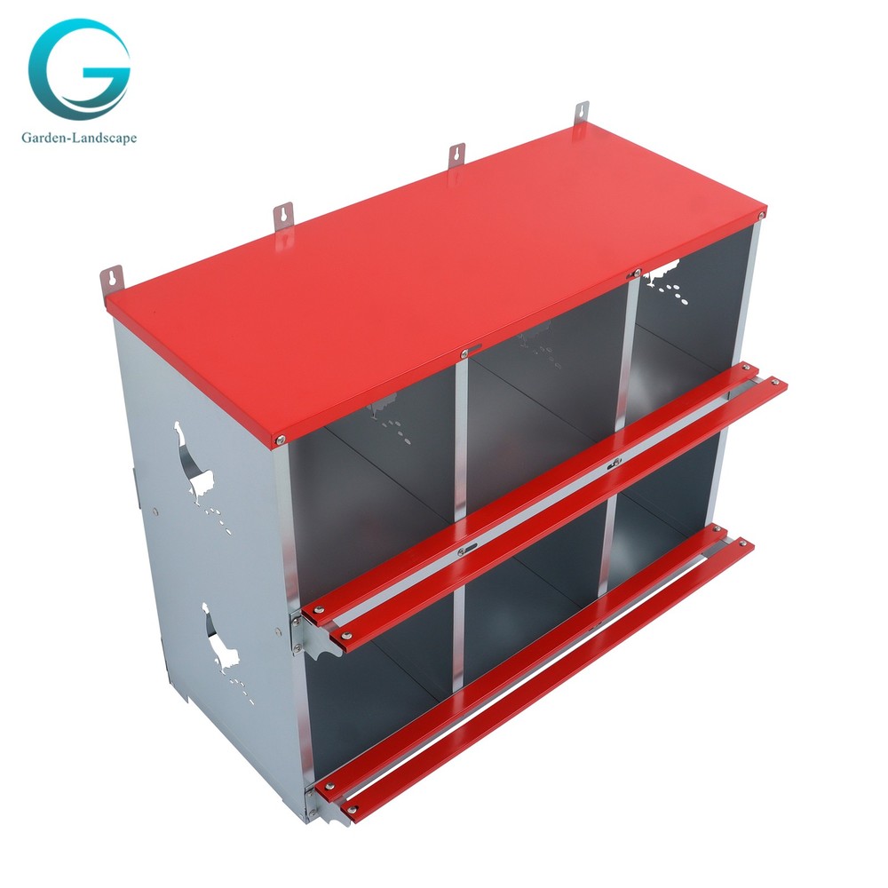 Durable Materials Nesting Box Chicken Laying Boxes 6 Compartment Nesting Boxes
