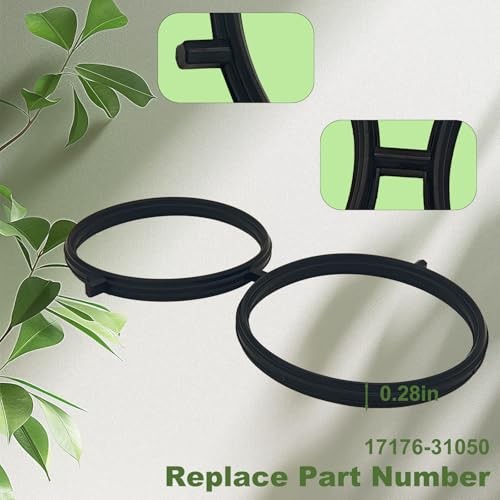 3PCS Intake Plenum Gaskets, Intake Manifold Plenum Gasket Set Compatible with