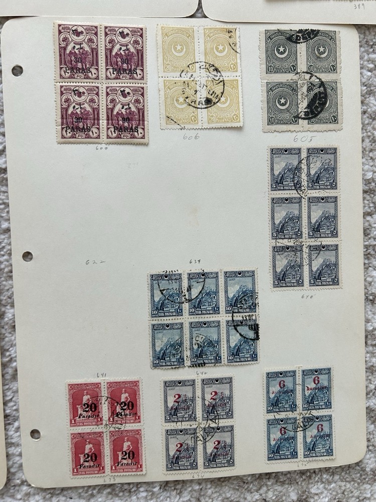 Ottoman Empire / Turkey / Stamp Collection / Large Blocks !!!