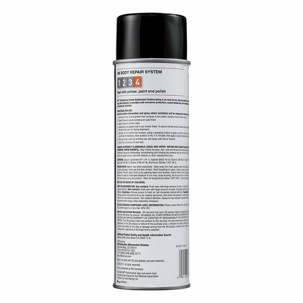 3M 03584 Professional Grade Rubberized Undercoating 16oz Cans (12 PACK)