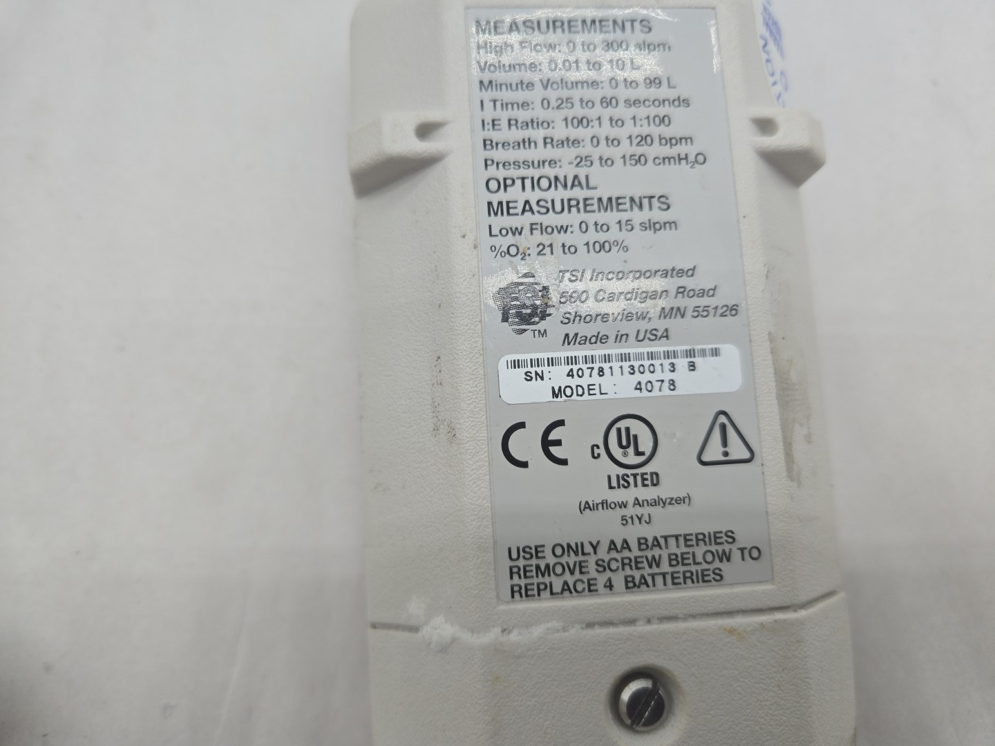 Certifier FA Controler 4078 W/ 4071A High Flow Module